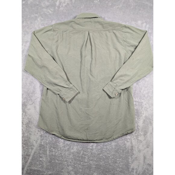 Terramar Grass Roots Collection Silk Button Up Shirt Mens Size Large Green - Picture 10 of 10